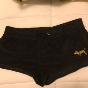 Victoria’s Secret PINK terry cloth shorts black M